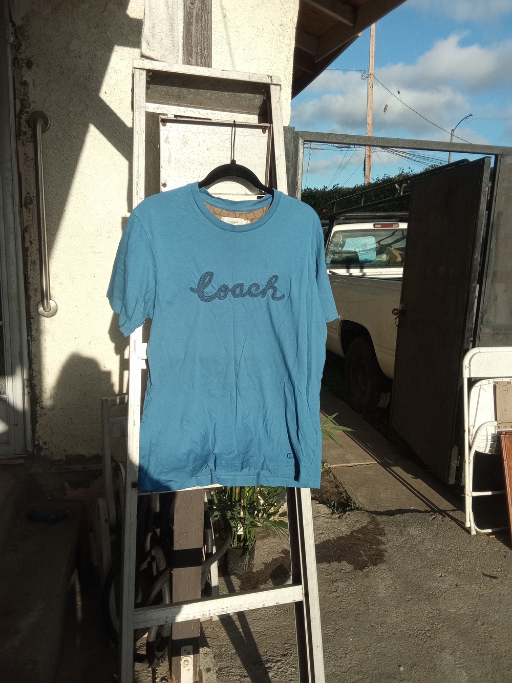 Coach Blue Graphic Logo Tee